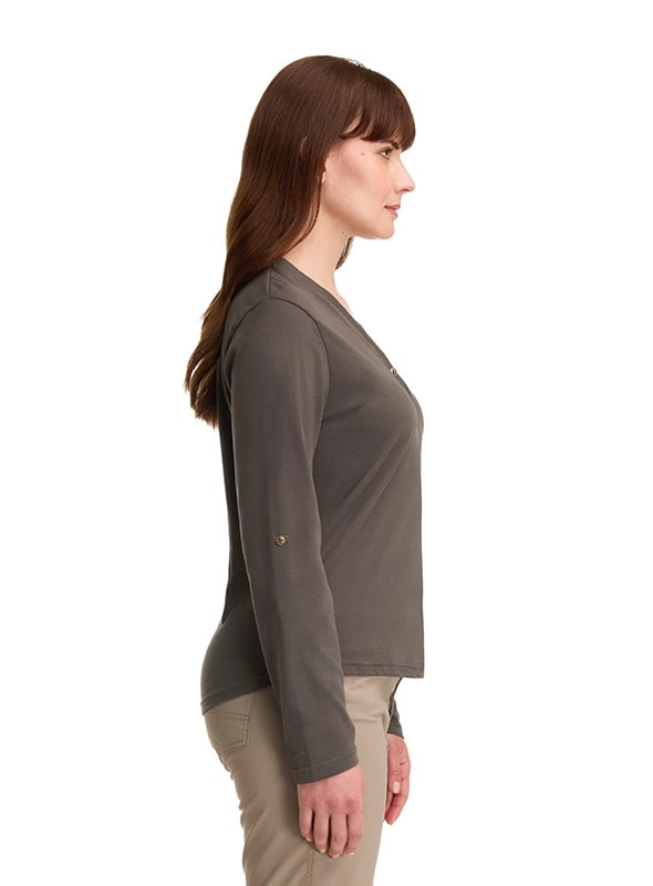 POLERA MANGA LARGA AJUSTABLE MUJER PANAMA JACK - K843 | GRIS - 5