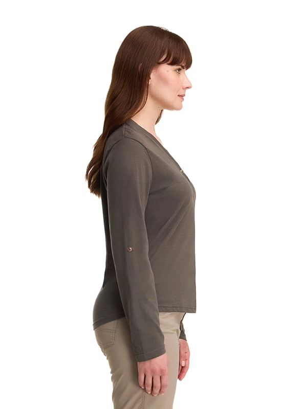 POLERA MANGA LARGA AJUSTABLE MUJER PANAMA JACK - K843 | GRIS - 5