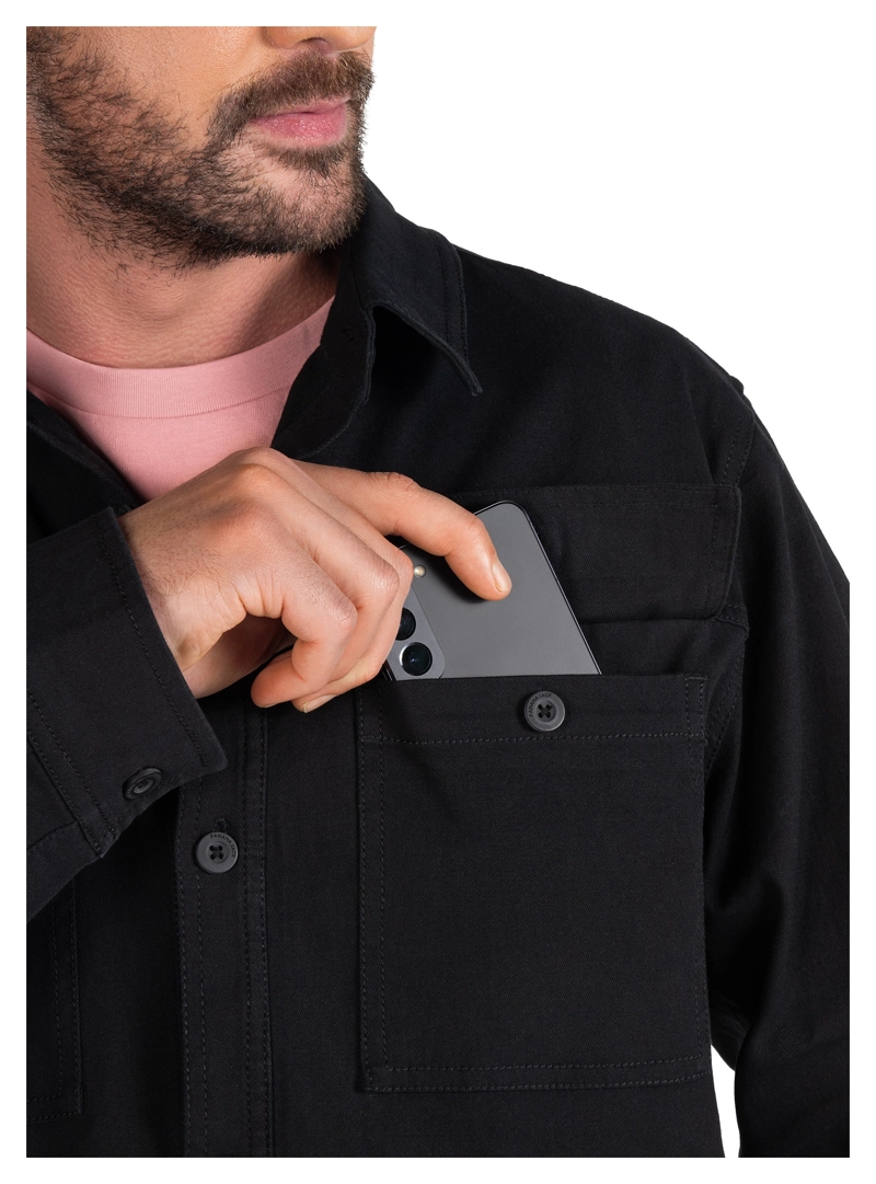 SOBRE CAMISA OVERSHIRT HOMBRE PANAMA JACK - PJH009M | NEGRO - 7