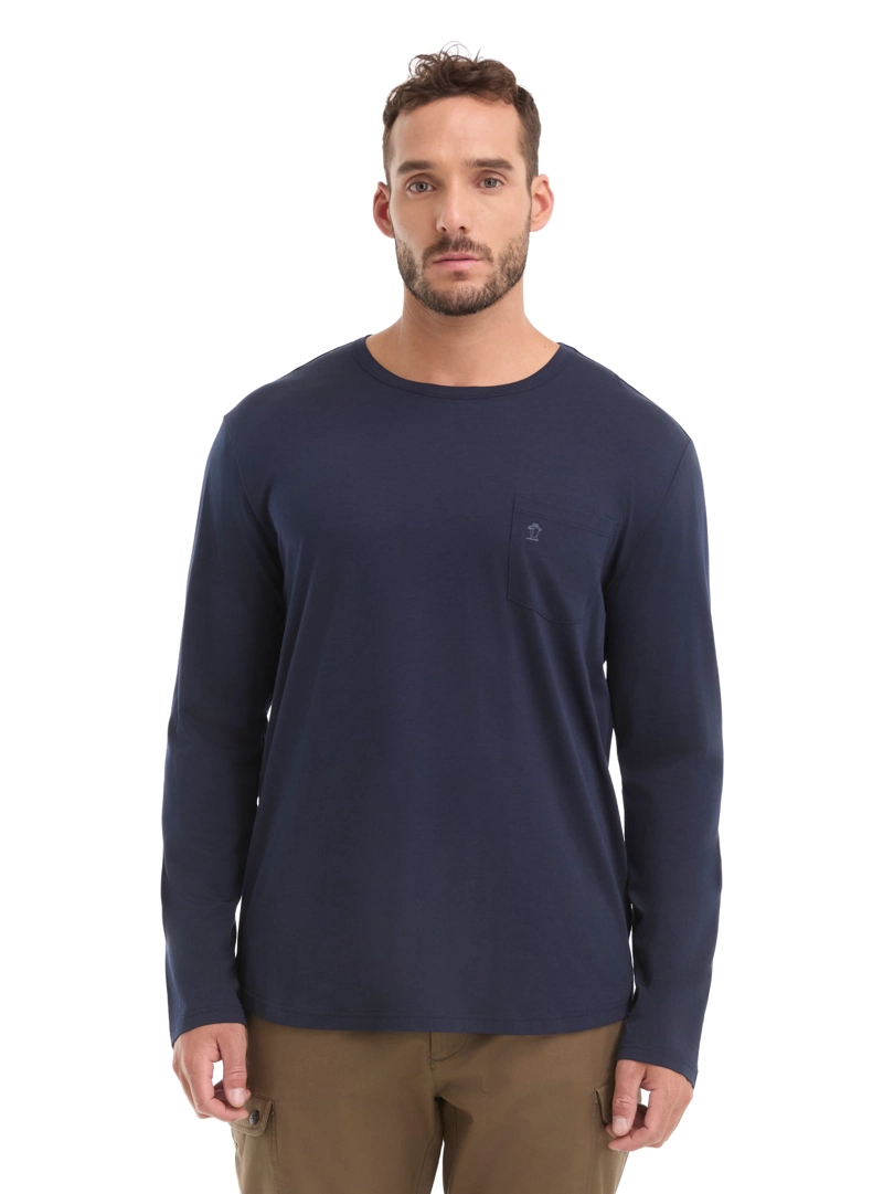 POLERA HOMBRE MANGA LARGA PANAMA JACK - L960 | AZUL - 1
