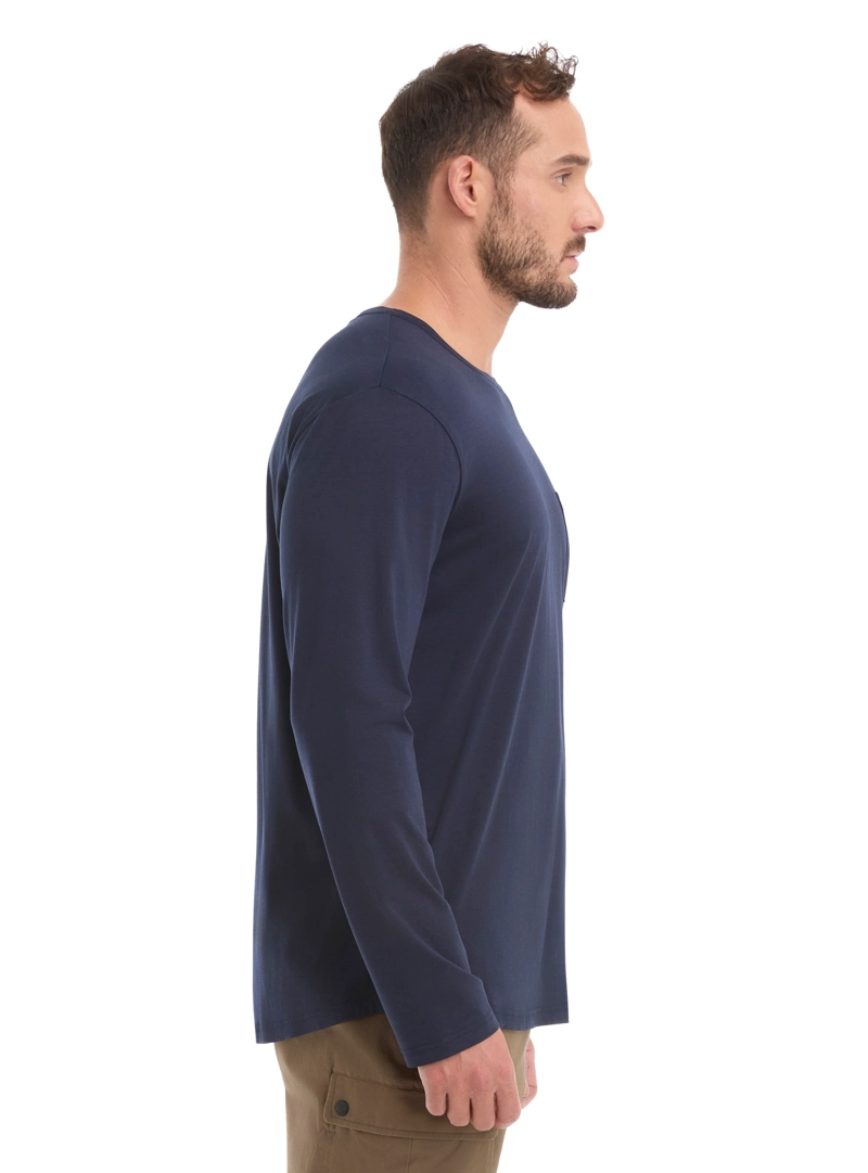 POLERA HOMBRE MANGA LARGA PANAMA JACK - L960 | AZUL - 3