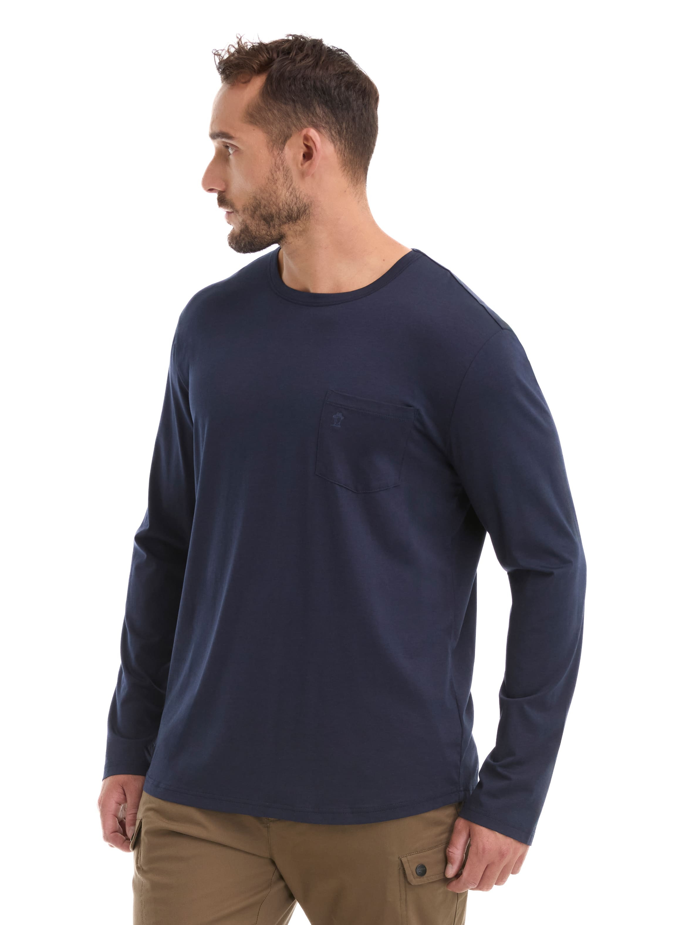 POLERA HOMBRE MANGA LARGA PANAMA JACK - L960 | AZUL - 4