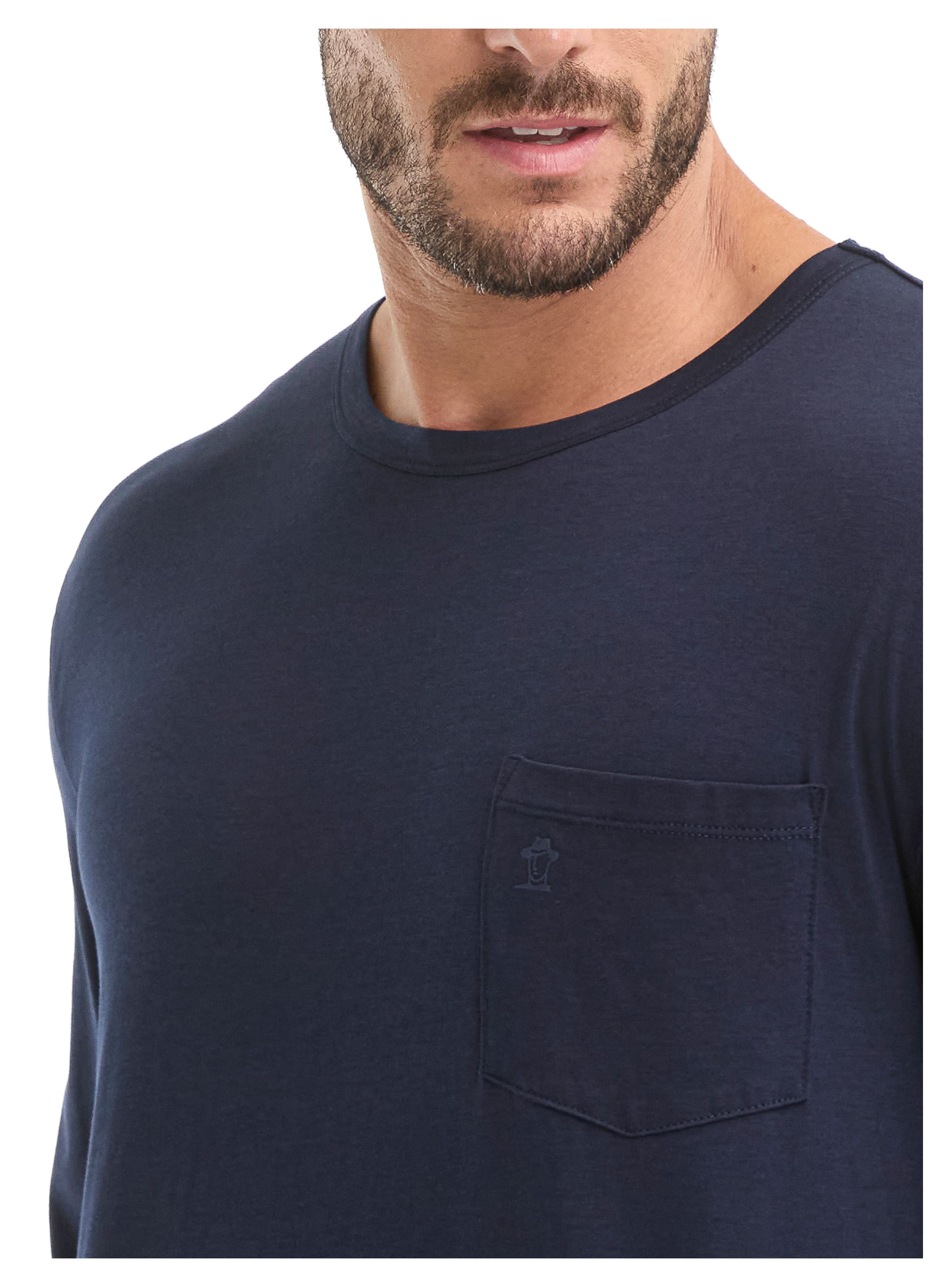 POLERA HOMBRE MANGA LARGA PANAMA JACK - L960 | AZUL - 5