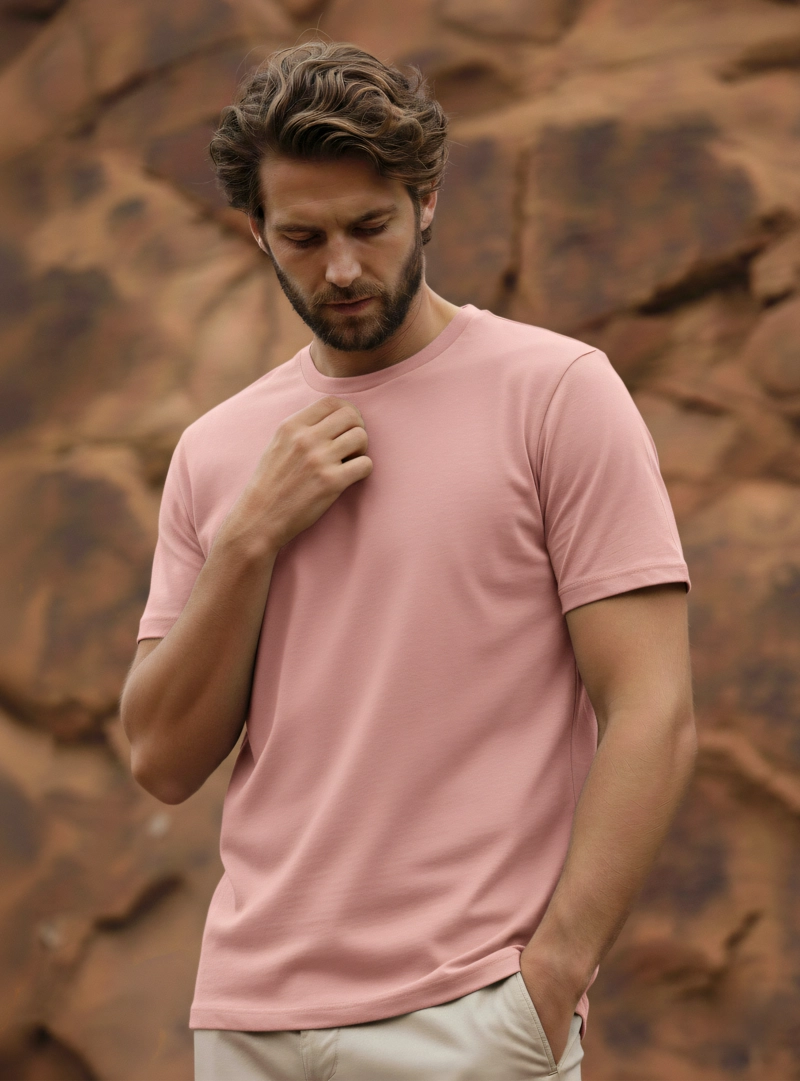 POLERA HOMBRE ALGODON PANAMA JACK - PJH001M | ROSA - 1