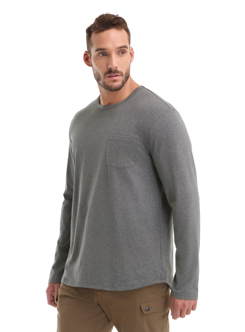POLERA HOMBRE MANGA LARGA PANAMA JACK - L960 | GRIS - 5