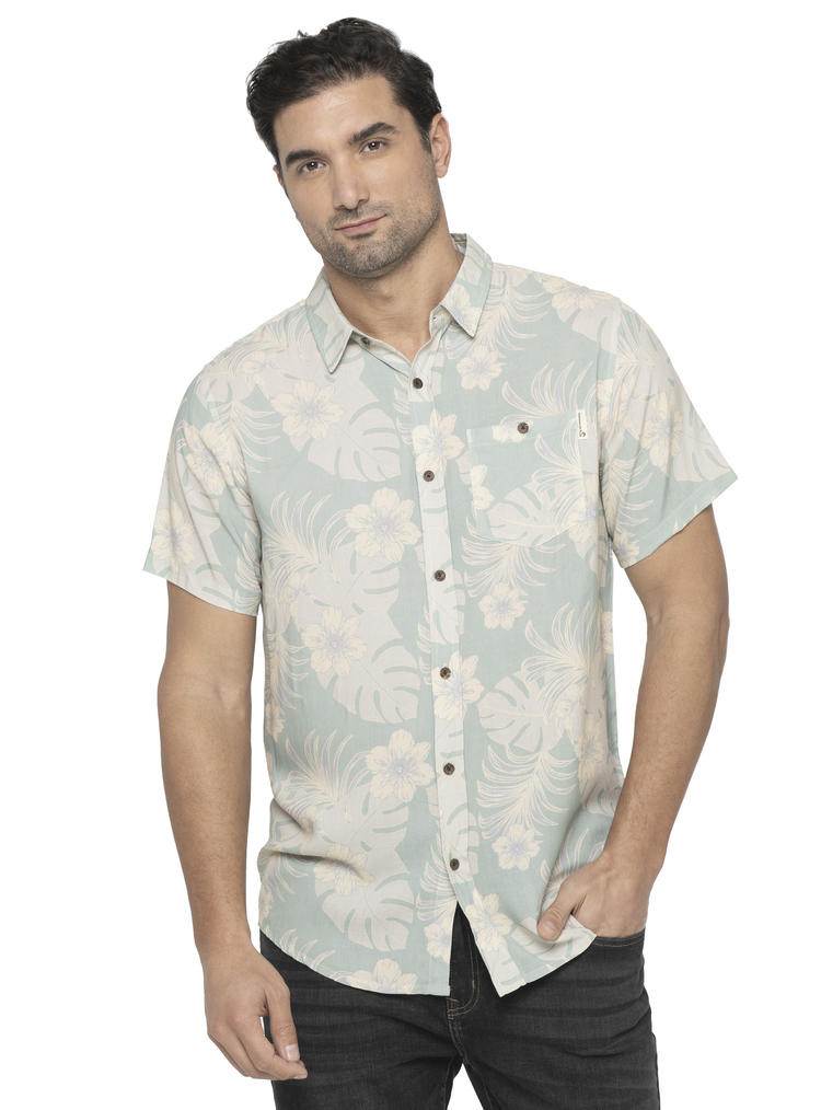 GUAYABERA CASUAL HOMBRE PANAMA JACK - G972 | VERDE CLARO - 1
