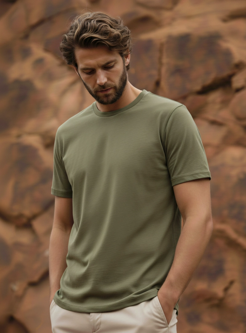 POLERA HOMBRE ALGODON PANAMA JACK - PJH001M | VERDE - 1