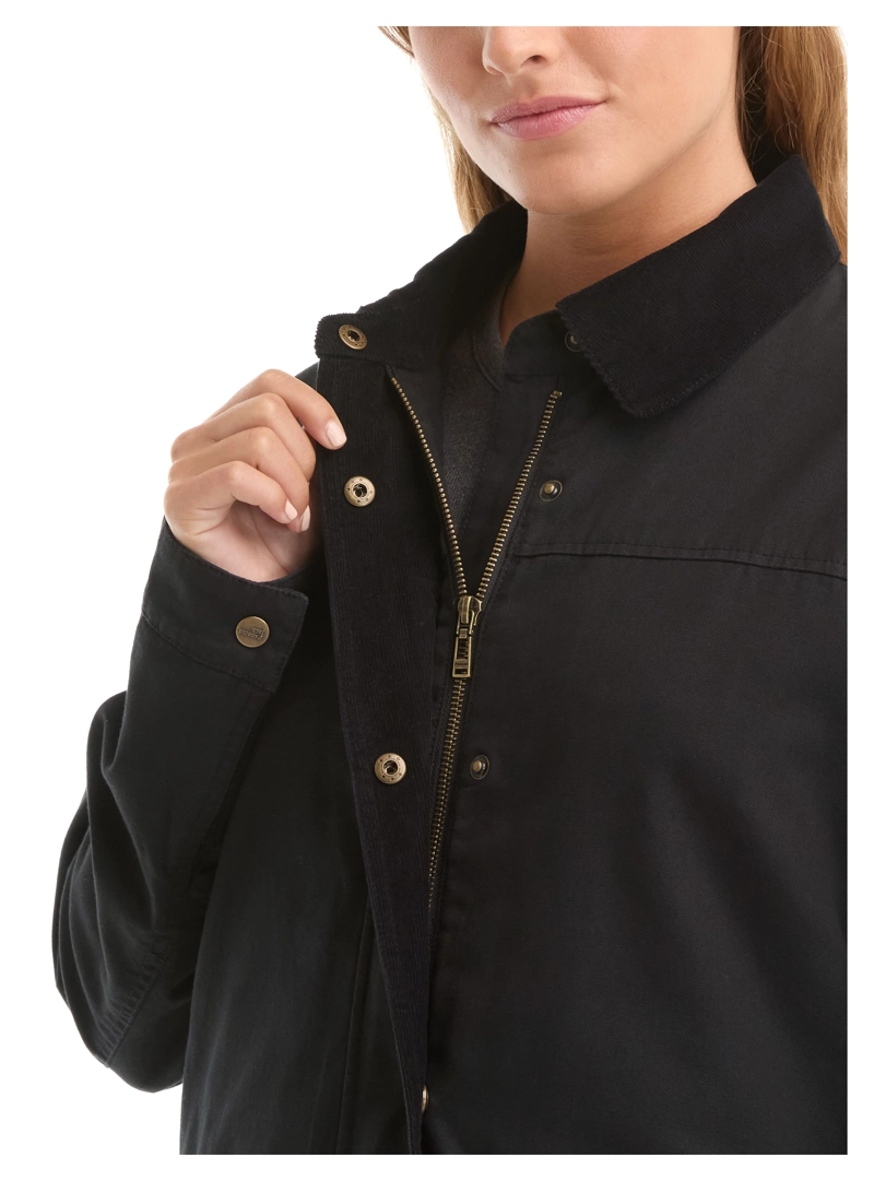 CHAQUETA MUJER CANVAS FRANELA PANAMA JACK - L985 | NEGRO - 4