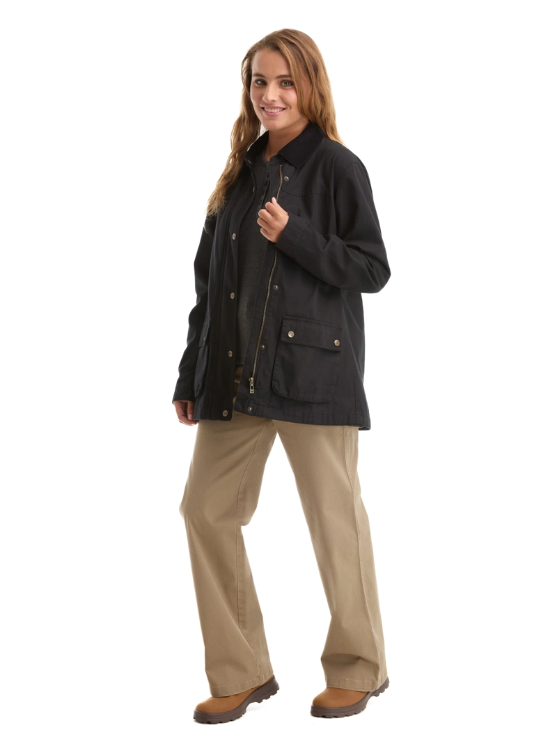 CHAQUETA MUJER CANVAS FRANELA PANAMA JACK - L985 | NEGRO - 7