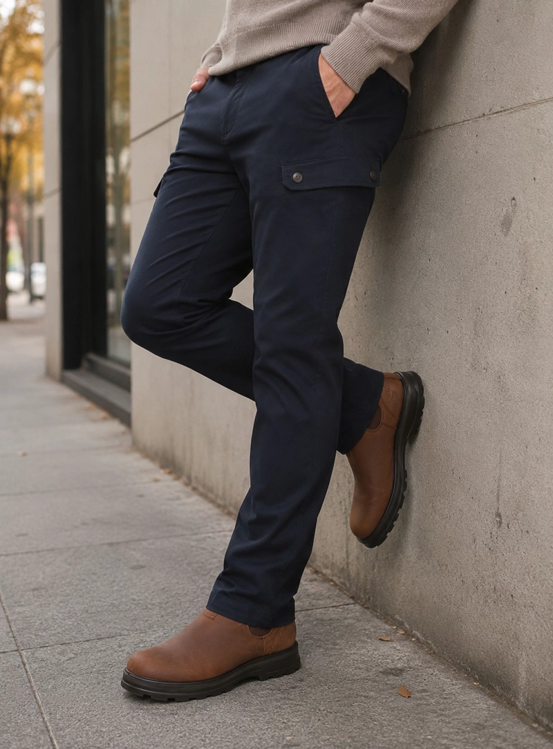 PANTALON HOMBRE CARGO CASUAL PANAMA JACK - L977 | AZUL OSCURO - 2