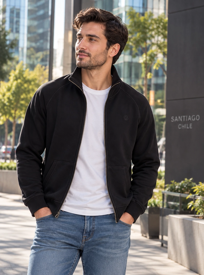 POLERON HOMBRE CASUAL PANAMA JACK - K870 | NEGRO - 1