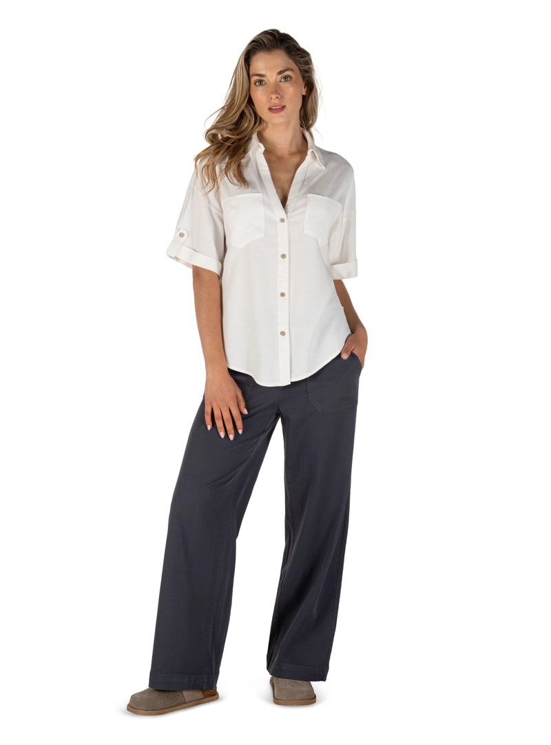 CAMISA LINO MUJER PANAMA JACK - PJM003M | BLANCO - 7