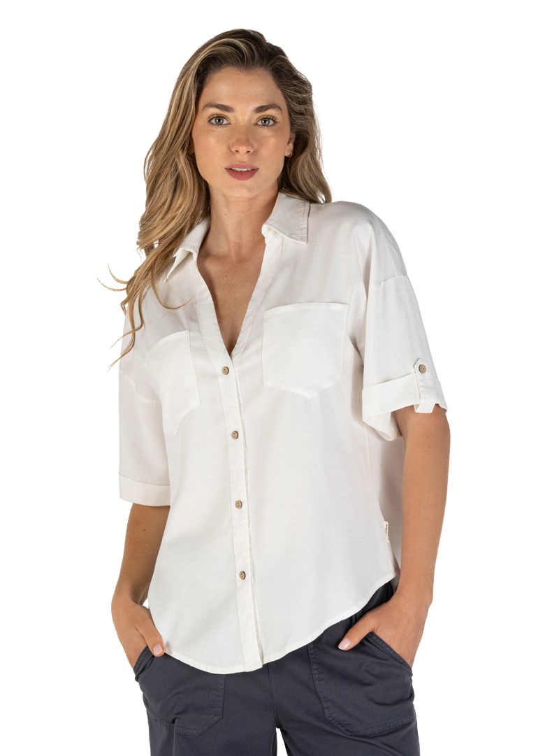 CAMISA LINO MUJER PANAMA JACK - PJM003M | BLANCO - 8