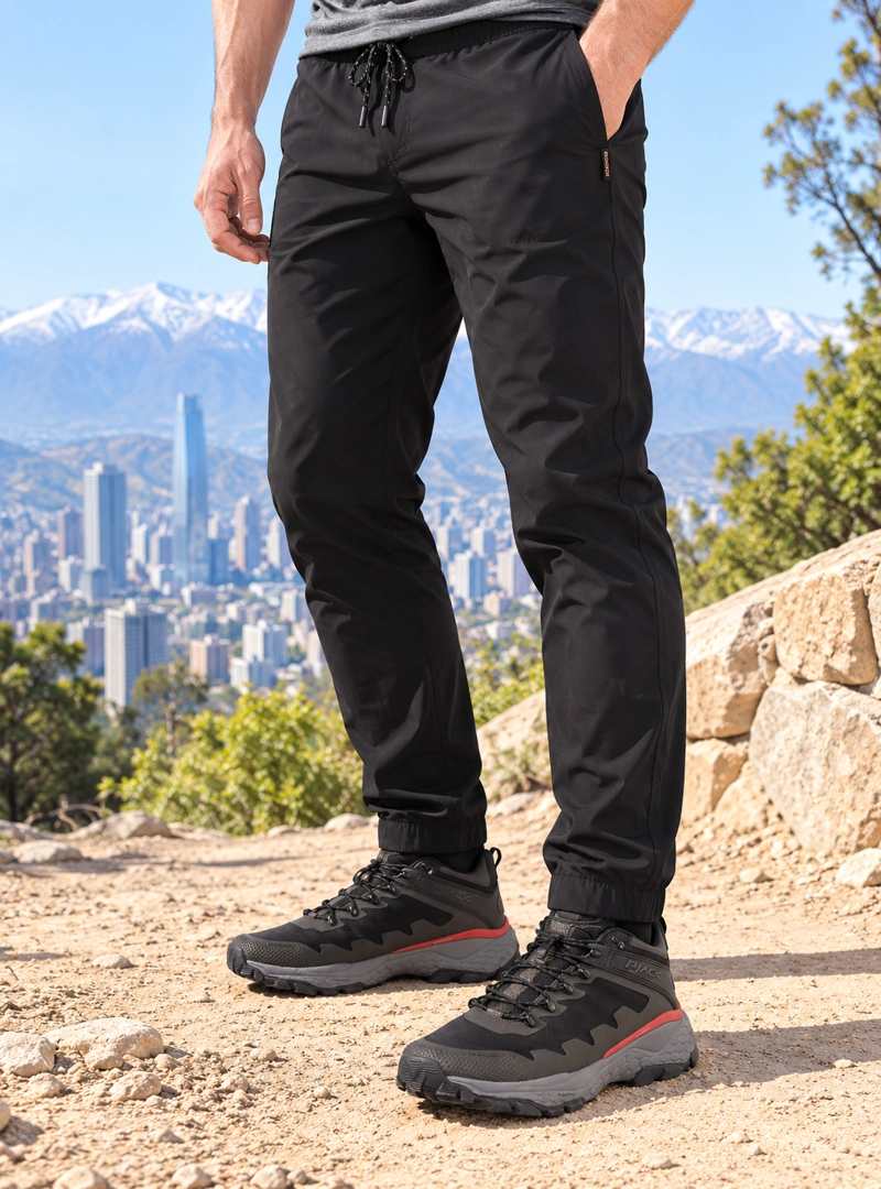 PANTALON OUTDOOR Y CASUAL HOMBRE PJACK - K853 | NEGRO - 1