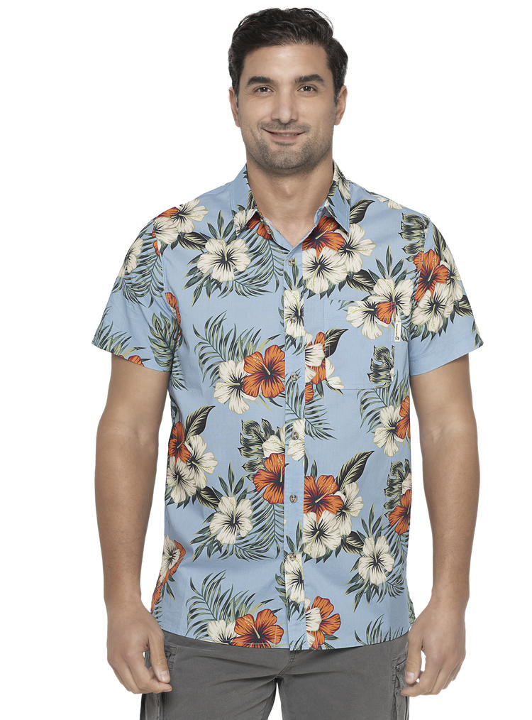GUAYABERA PALMA CASUAL HOMBRE PANAMA JACK - I961 | CELESTE - 1