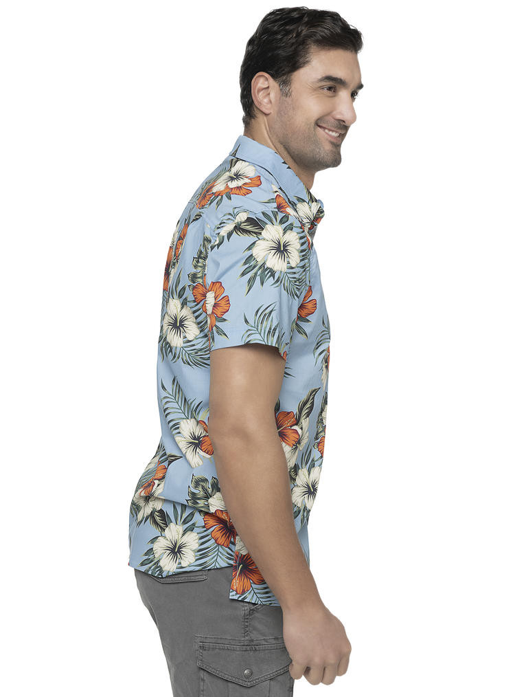 GUAYABERA PALMA CASUAL HOMBRE PANAMA JACK - I961 | CELESTE - 2