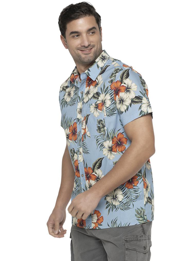 GUAYABERA PALMA CASUAL HOMBRE PANAMA JACK - I961 | CELESTE - 4