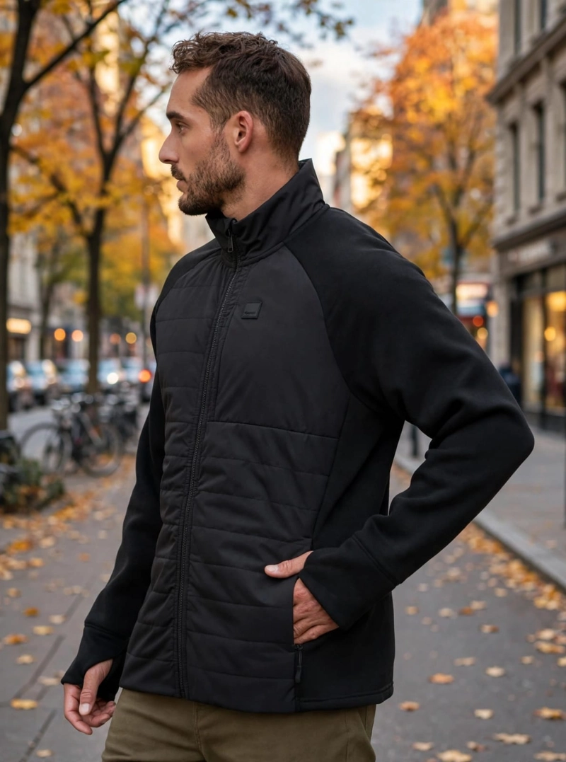 CHAQUETA HOMBRE DEPORTIVA LIVIANA PANAMA JACK - L972 | NEGRO - 1