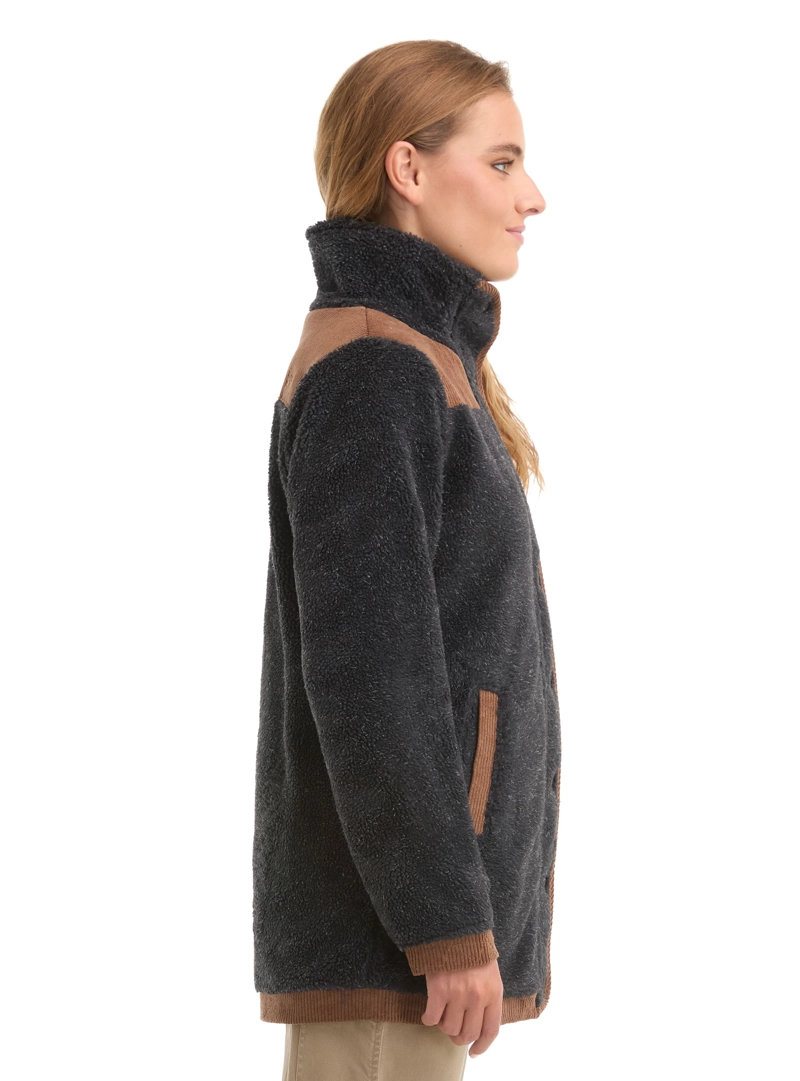 CHAQUETA MUJER SHERPA POLAR JASPEADO PANAMA JACK - L987 | NEGRO - 4