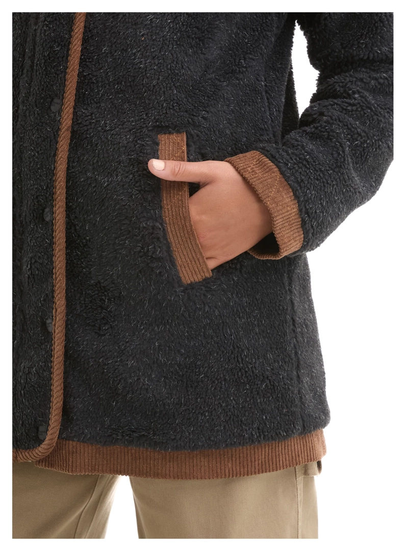 CHAQUETA MUJER SHERPA POLAR JASPEADO PANAMA JACK - L987 | NEGRO - 6