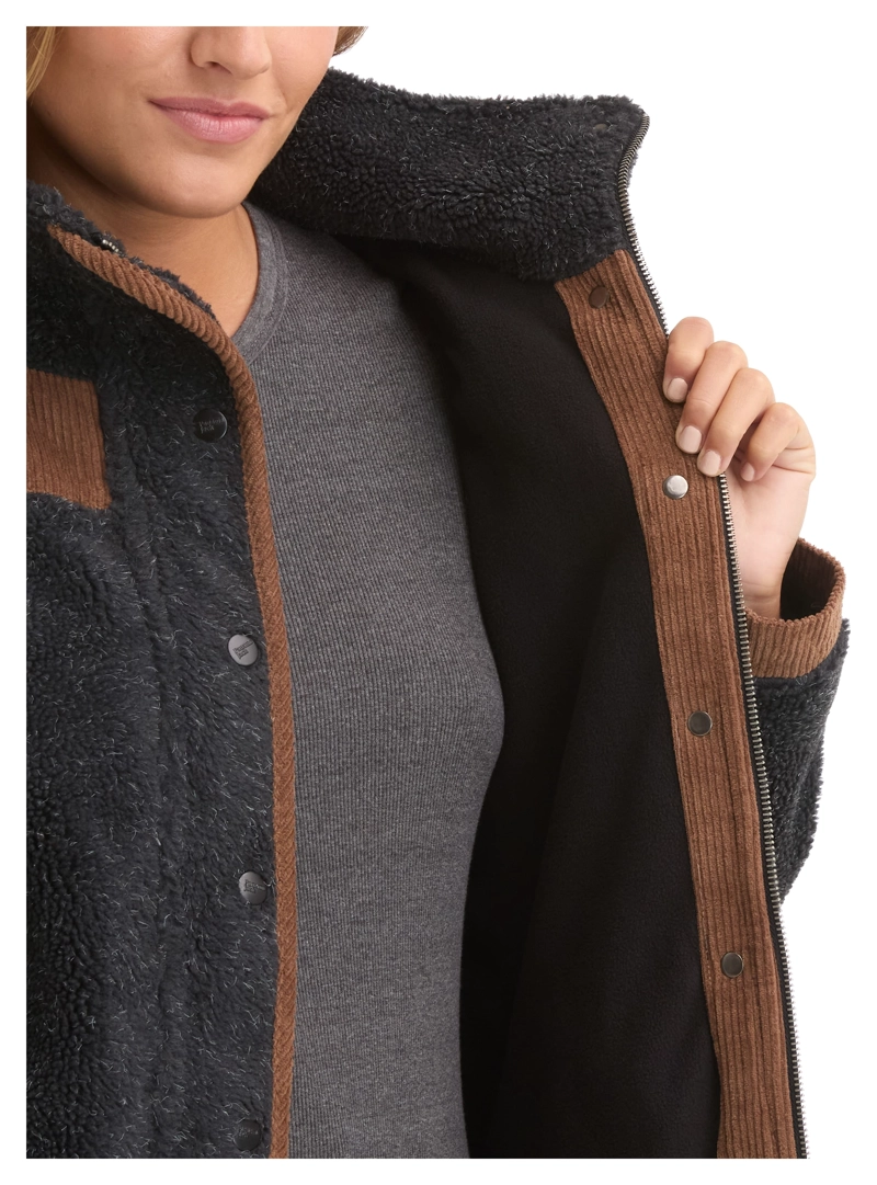CHAQUETA MUJER SHERPA POLAR JASPEADO PANAMA JACK - L987 | NEGRO - 7