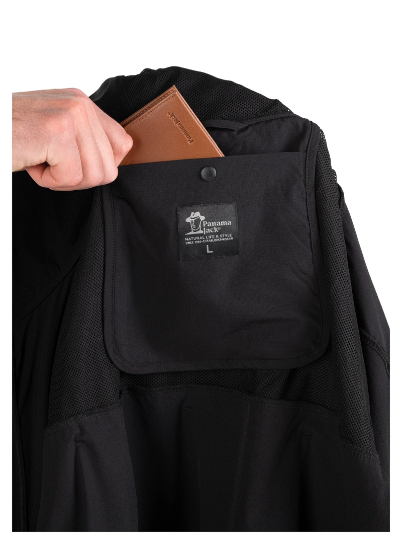 CORTAVIENTO HOMBRE PANAMA JACK - PJH008M | NEGRO - 8