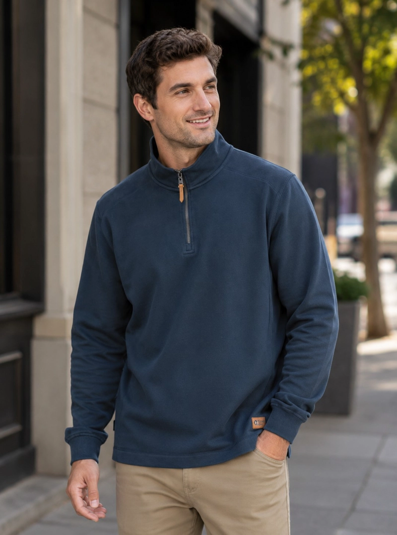 POLERON HOMBRE CASUAL PANAMA JACK - J920 | AZUL - 1