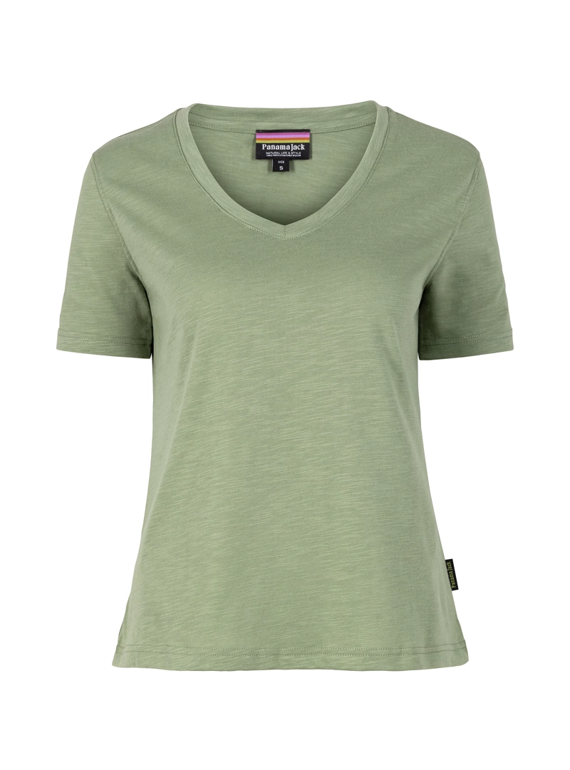 POLERA MUJER MANGA CORTA ALGODON PANAMA JACK - PJM001M | VERDE - 5