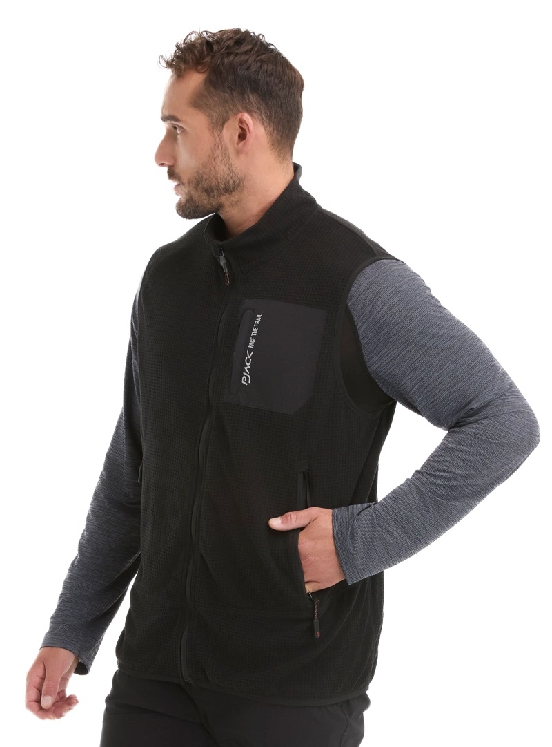 POLERON HOMBRE SIN MANGAS POLAR WAFLE PANAMA JACK - L979 | NEGRO - 4