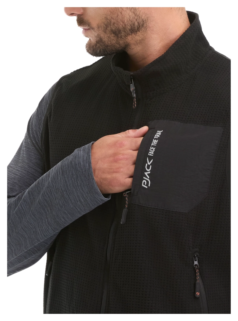POLERON HOMBRE SIN MANGAS POLAR WAFLE PANAMA JACK - L979 | NEGRO - 5
