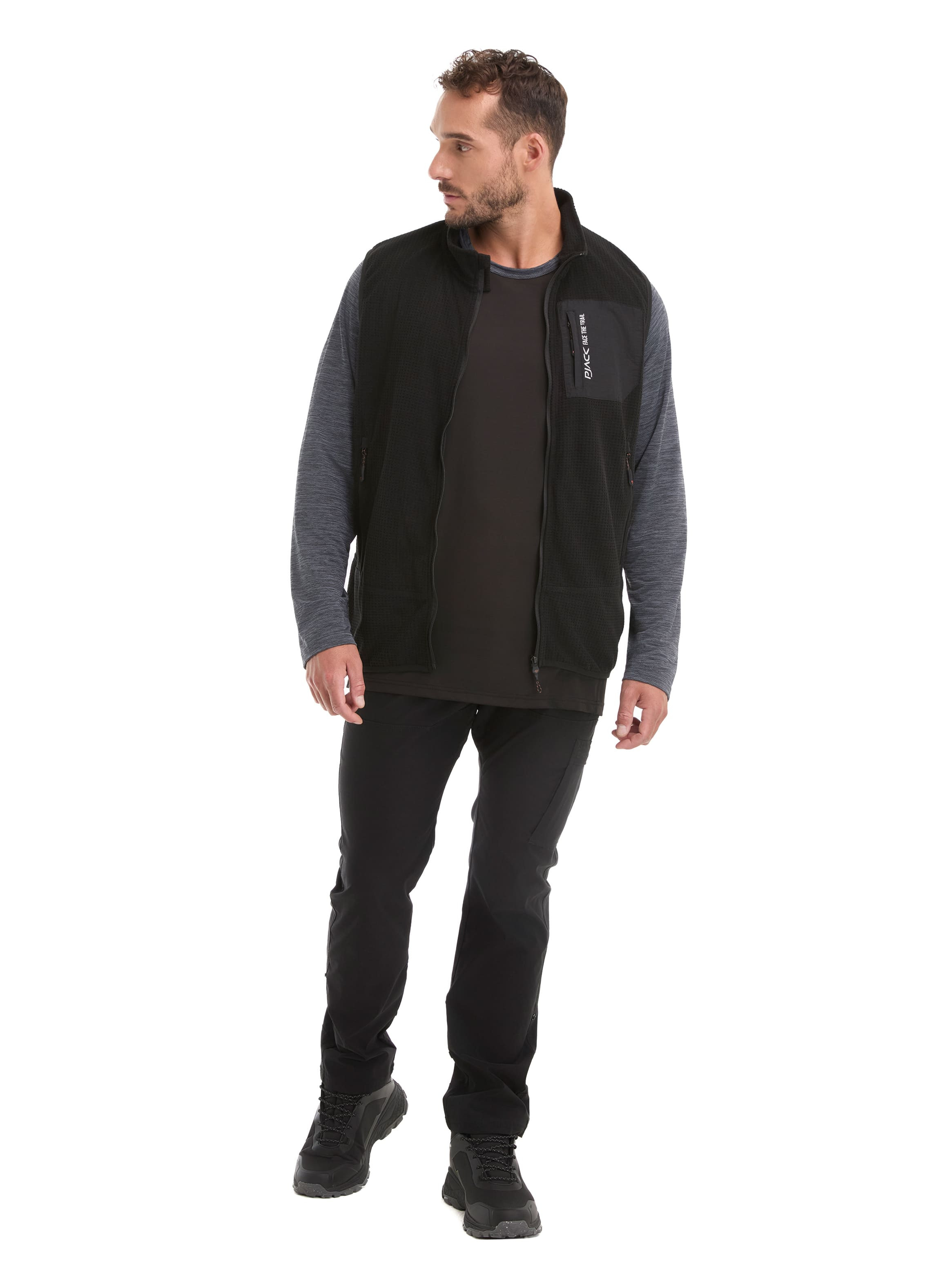 POLERON HOMBRE SIN MANGAS POLAR WAFLE PANAMA JACK - L979 | NEGRO - 7