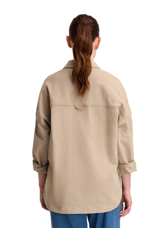 SOBRE CAMISA MUJER OVERSHIRT CASUAL PANAMA JACK - K845 | BEIGE - 3
