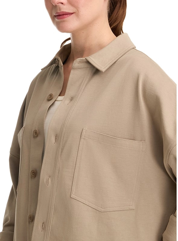 SOBRE CAMISA MUJER OVERSHIRT CASUAL PANAMA JACK - K845 | BEIGE - 6