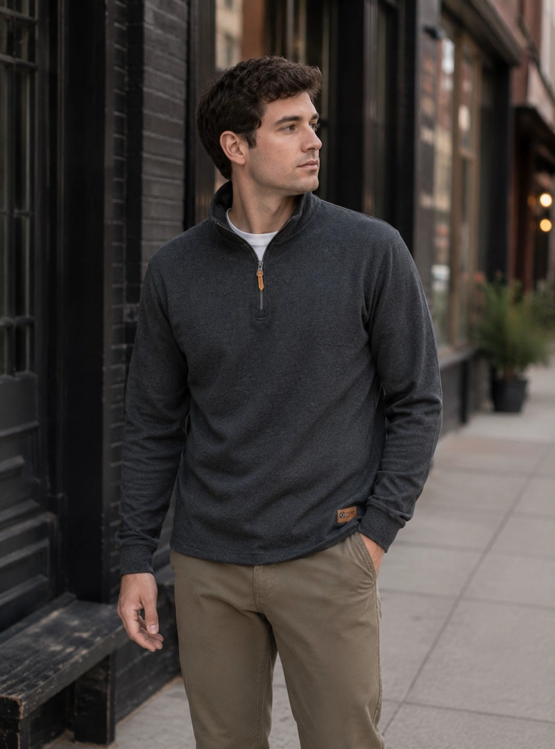 POLERON HOMBRE CASUAL PANAMA JACK - J920 | GRIS - 1