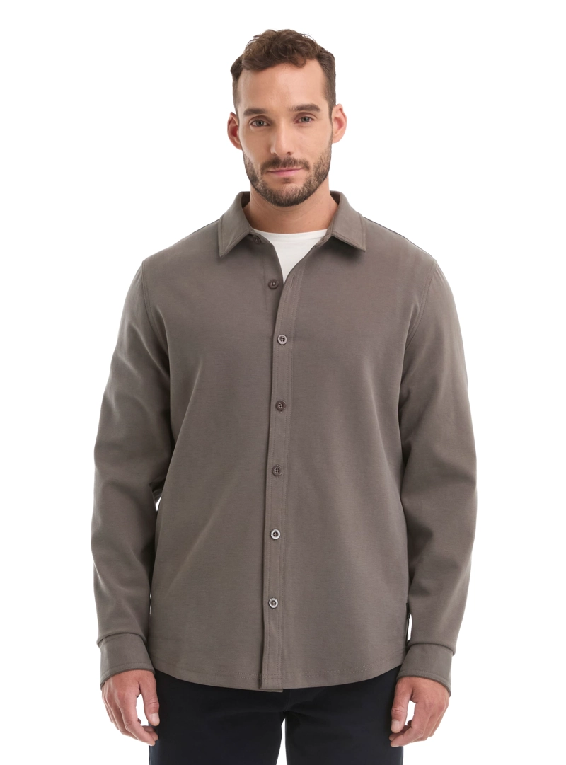 CAMISA HOMBRE MANGA LARGA TEXTURA CASUAL PANAMA JACK - L962 | GRIS - 1