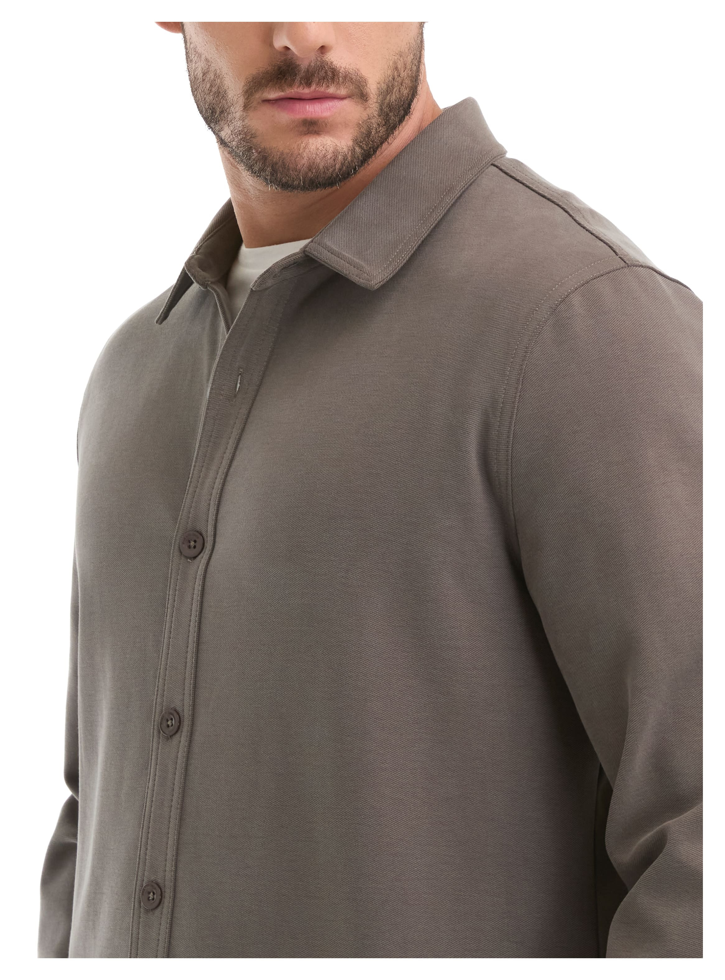 CAMISA HOMBRE MANGA LARGA TEXTURA CASUAL PANAMA JACK - L962 | GRIS - 5