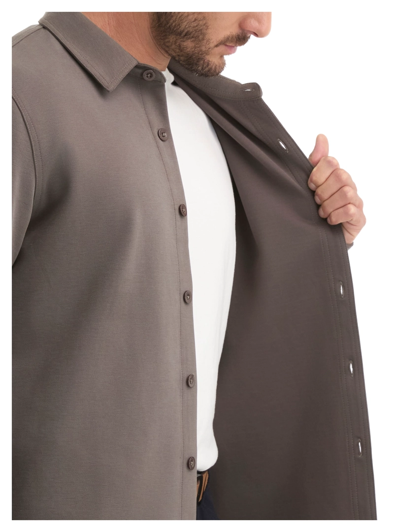 CAMISA HOMBRE MANGA LARGA TEXTURA CASUAL PANAMA JACK - L962 | GRIS - 6