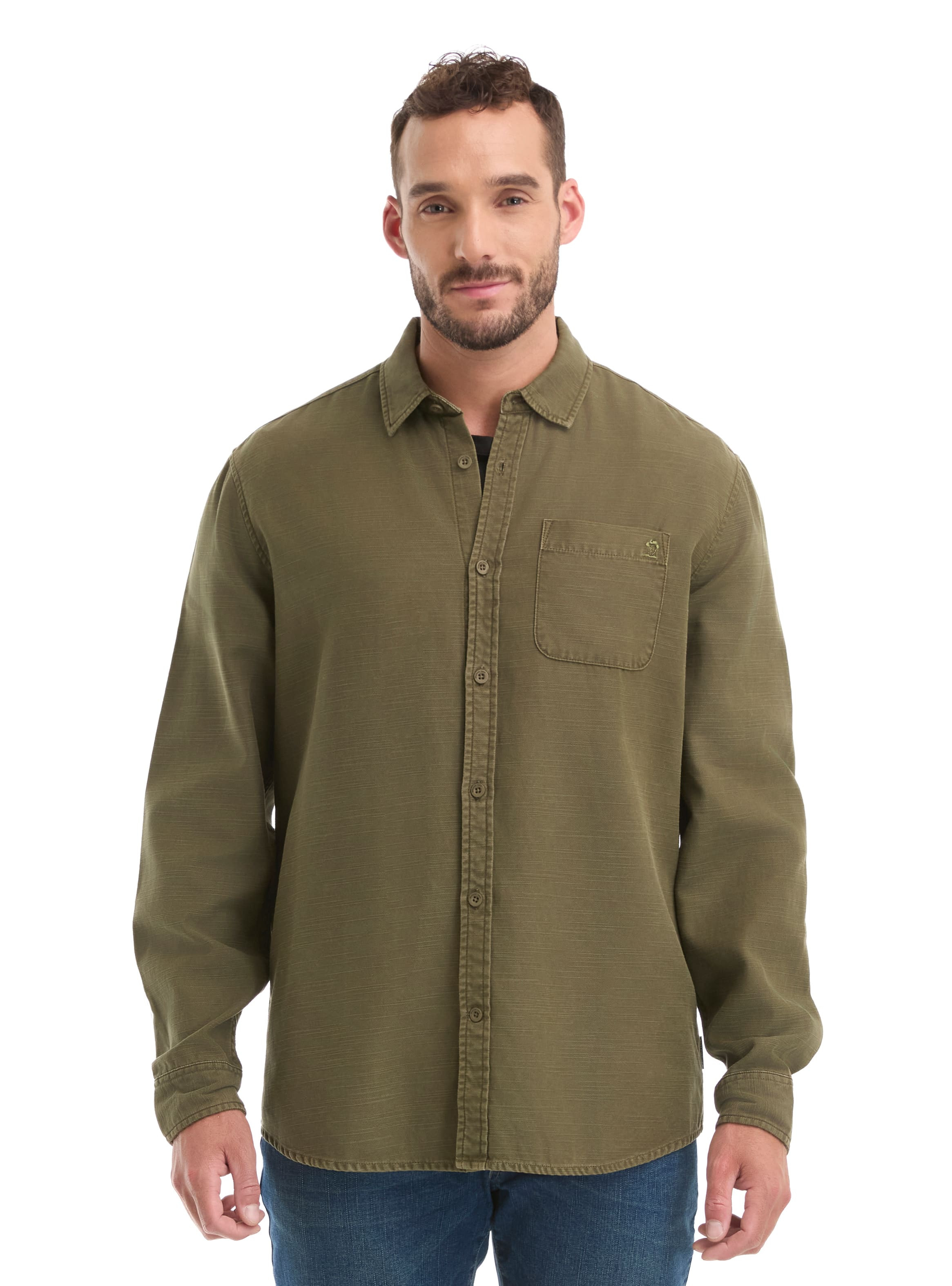 CAMISA HOMBRE MANGA LARGA TWILL CASUAL PANAMA JACK - L961 | VERDE - 1