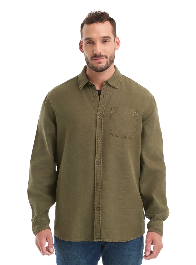 CAMISA HOMBRE MANGA LARGA TWILL CASUAL PANAMA JACK - L961 | VERDE - 1