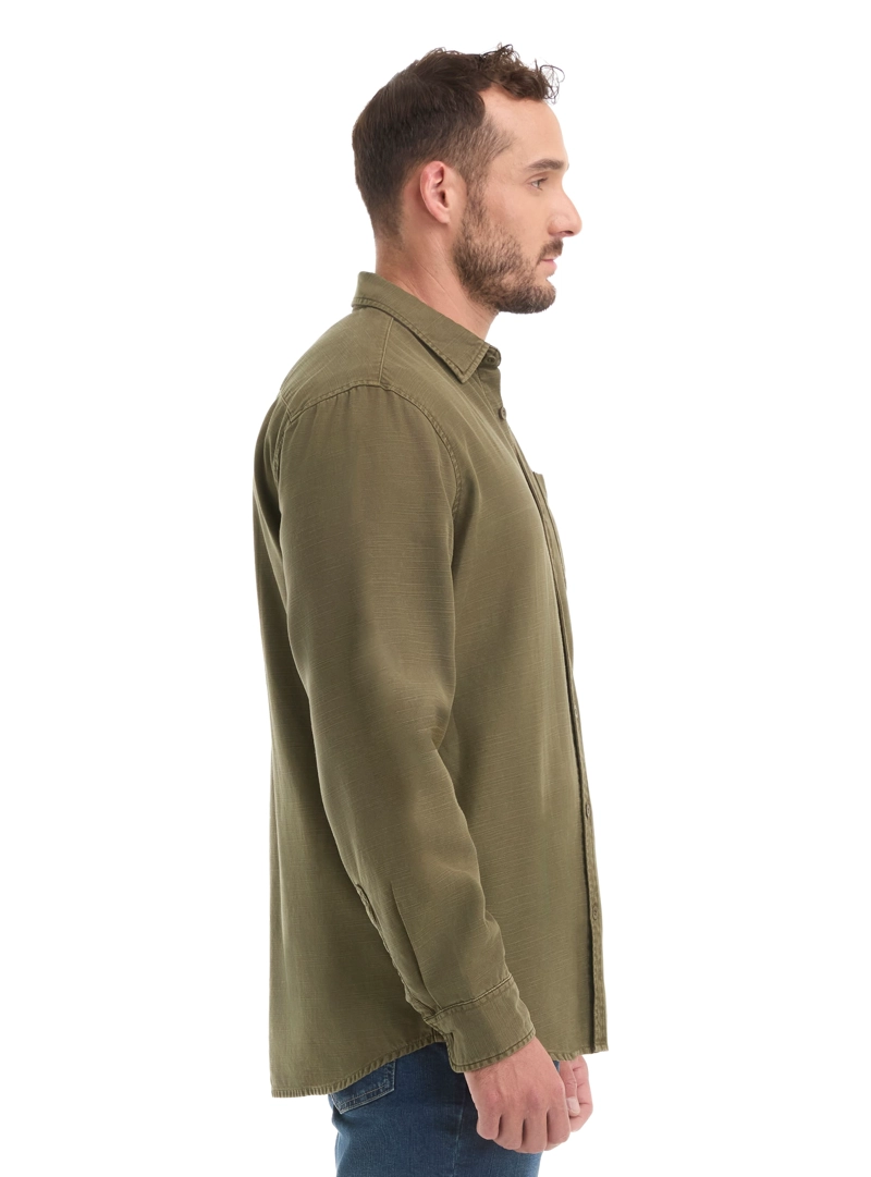 CAMISA HOMBRE MANGA LARGA TWILL CASUAL PANAMA JACK - L961 | VERDE - 3