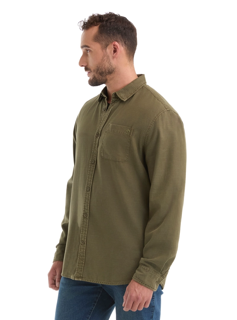 CAMISA HOMBRE MANGA LARGA TWILL CASUAL PANAMA JACK - L961 | VERDE - 4