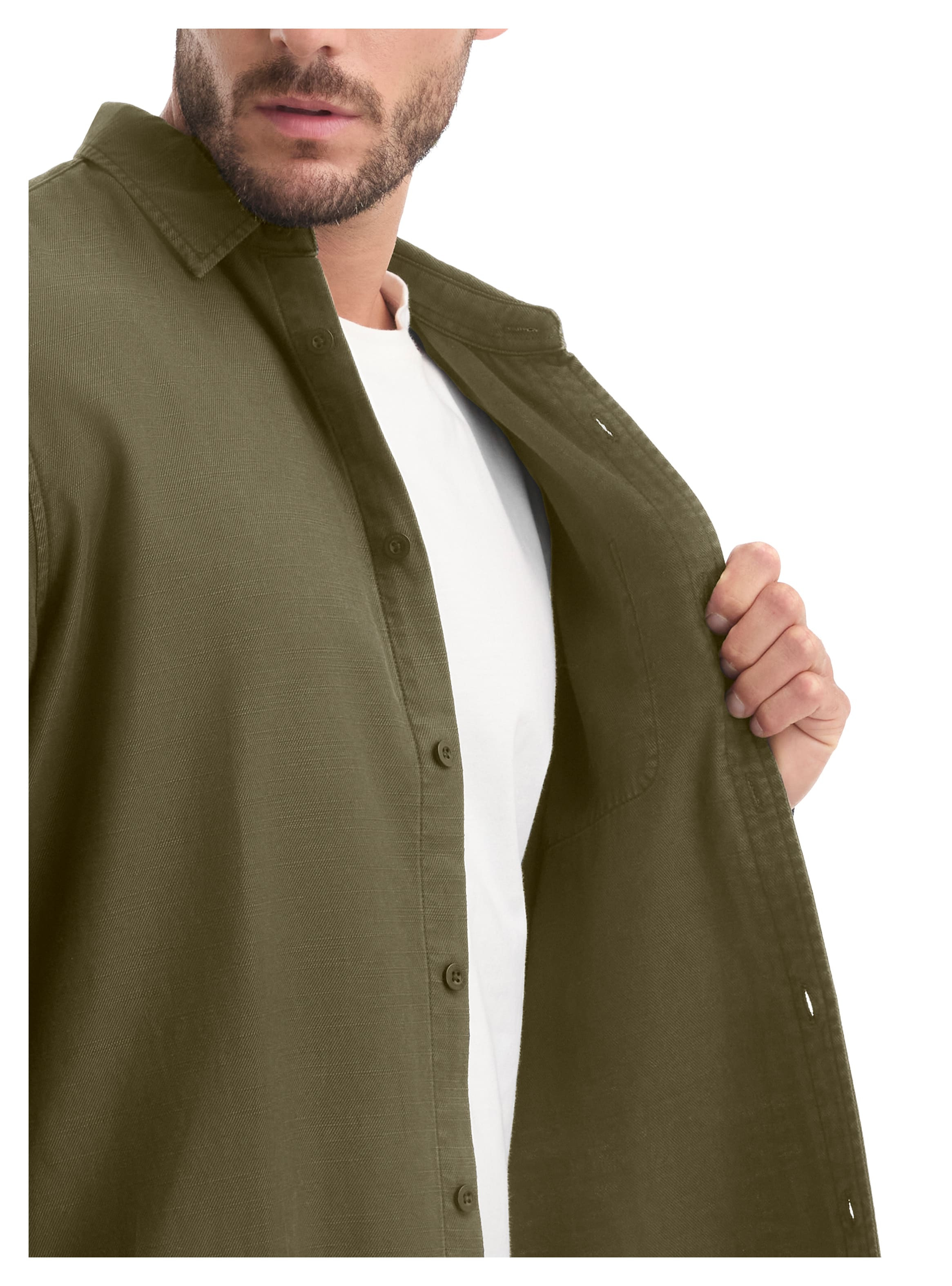 CAMISA HOMBRE MANGA LARGA TWILL CASUAL PANAMA JACK - L961 | VERDE - 6