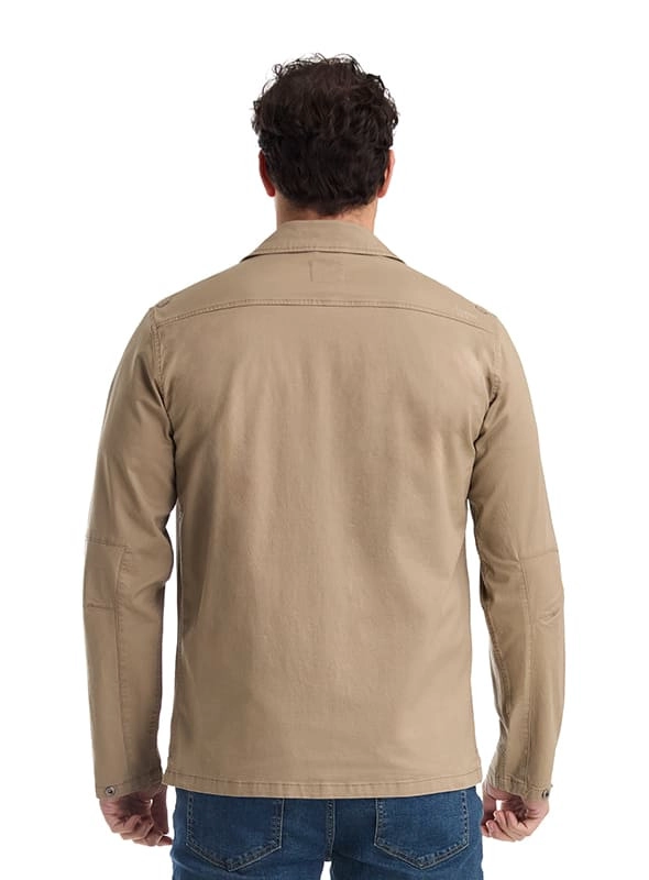 CHAQUETA HOMBRE SOBRE CAMISA DOBLE ZIPPER PANAMA JACK - K872 | BEIGE - 3