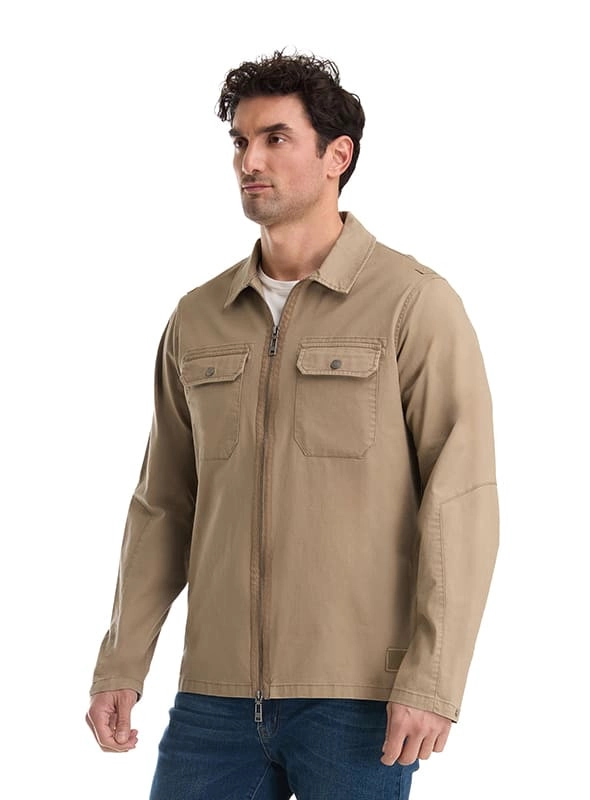 CHAQUETA HOMBRE SOBRE CAMISA DOBLE ZIPPER PANAMA JACK - K872 | BEIGE - 4