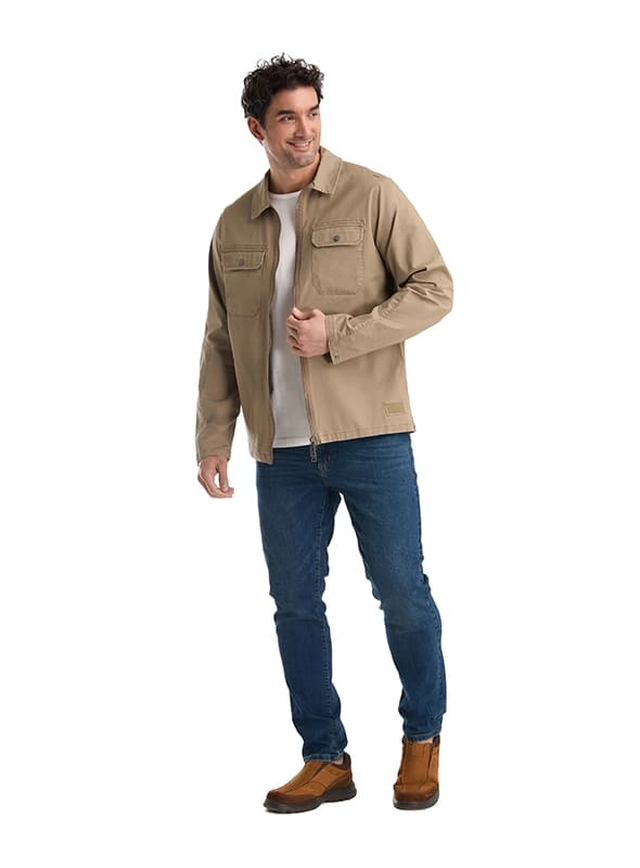 CHAQUETA HOMBRE SOBRE CAMISA DOBLE ZIPPER PANAMA JACK - K872 | BEIGE - 5