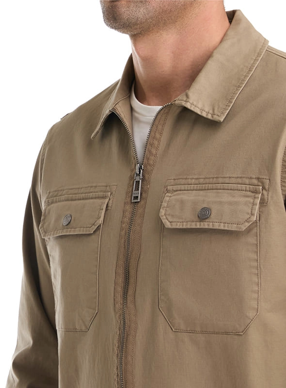 CHAQUETA HOMBRE SOBRE CAMISA DOBLE ZIPPER PANAMA JACK - K872 | BEIGE - 6