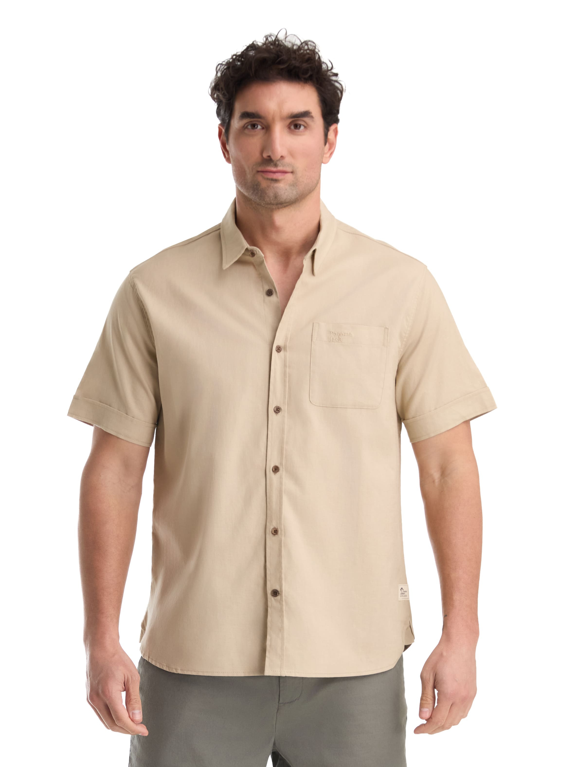 CAMISA CASUAL HOMBRE PANAMA JACK - K864 | BEIGE - 1