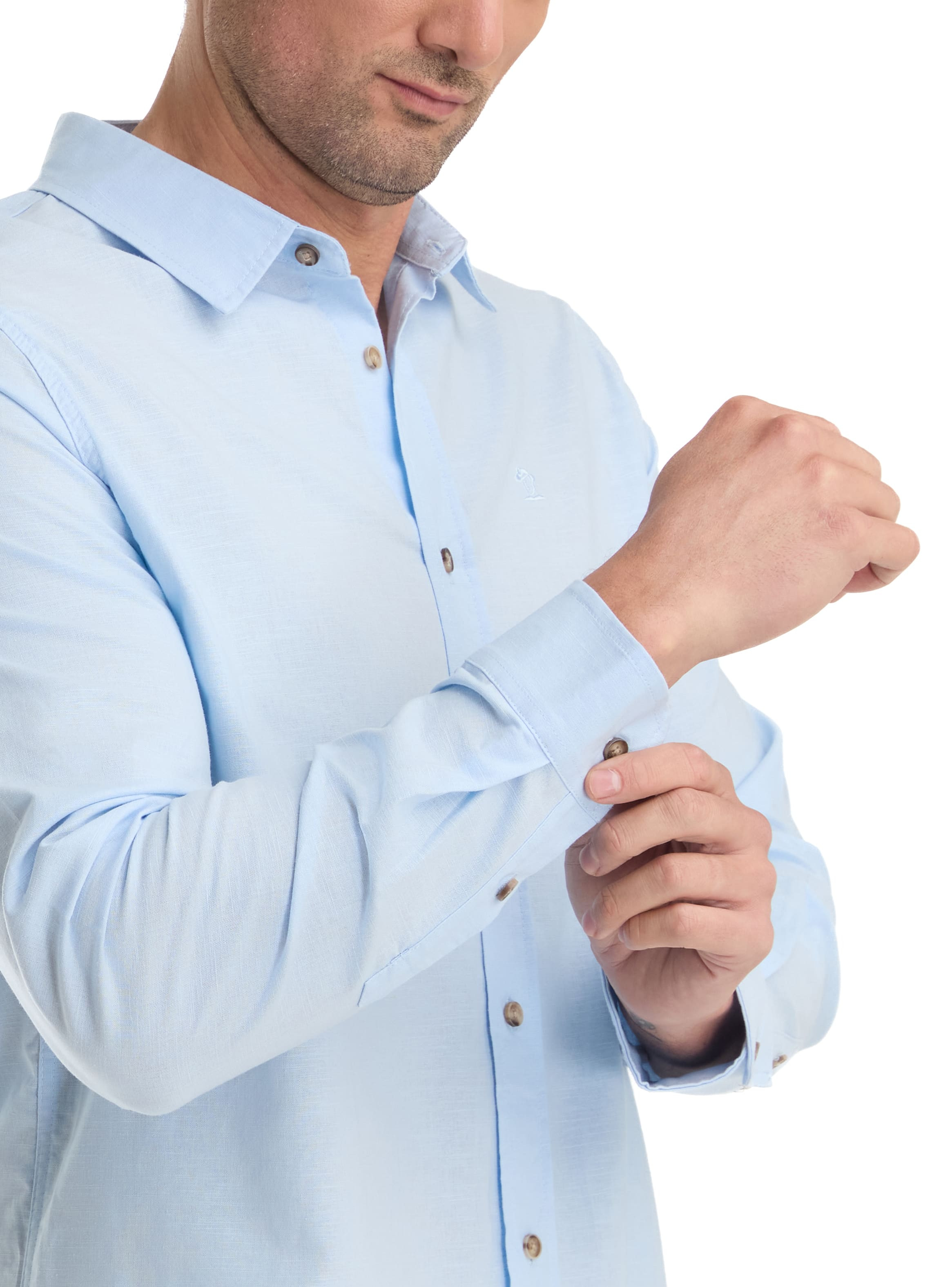 CAMISA CASUAL HOMBRE PANAMA JACK - K868 | CELESTE - 7