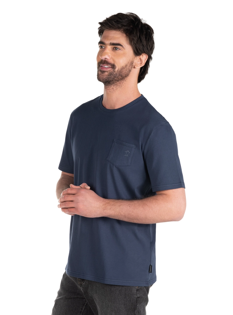 POLERA HOMBRE ALGODON CASUAL PANAMA JACK - PJH018M | AZUL - 4