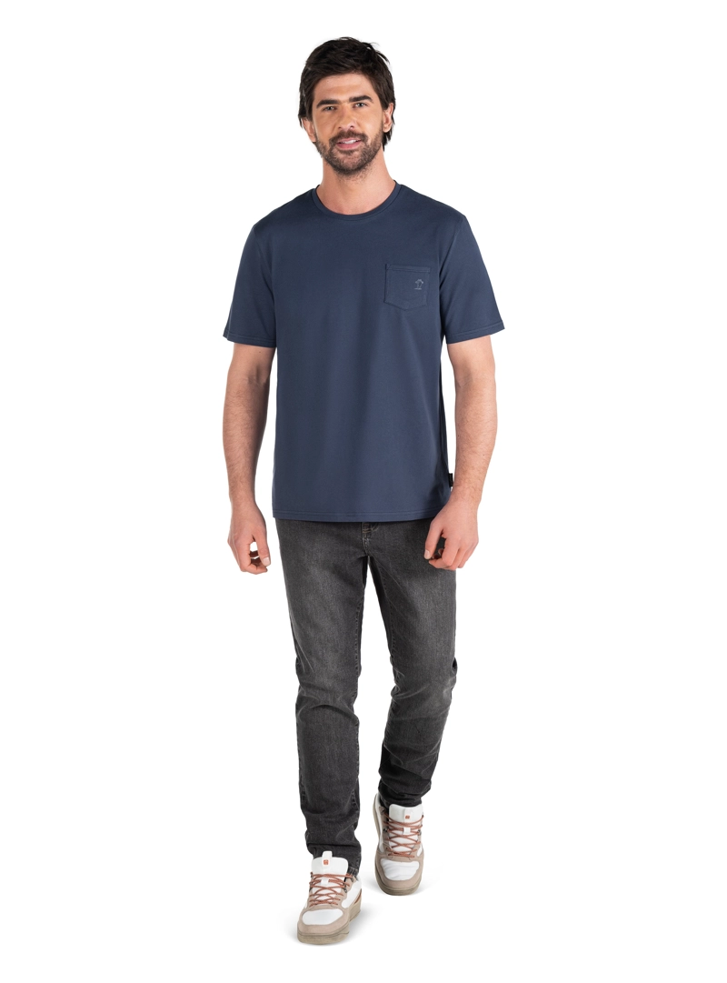 POLERA HOMBRE ALGODON CASUAL PANAMA JACK - PJH018M | AZUL - 7
